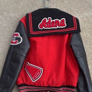 Holloway Varsity Jacket in Red and Black